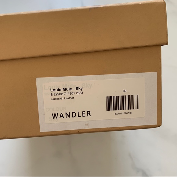 New Wandler Louie woven Italian leather mules in Sky blue EU 39 - Picture 8 of 9